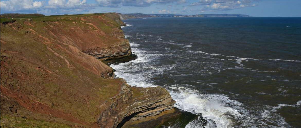 The back of Filey Brigg looking towards Scarborough