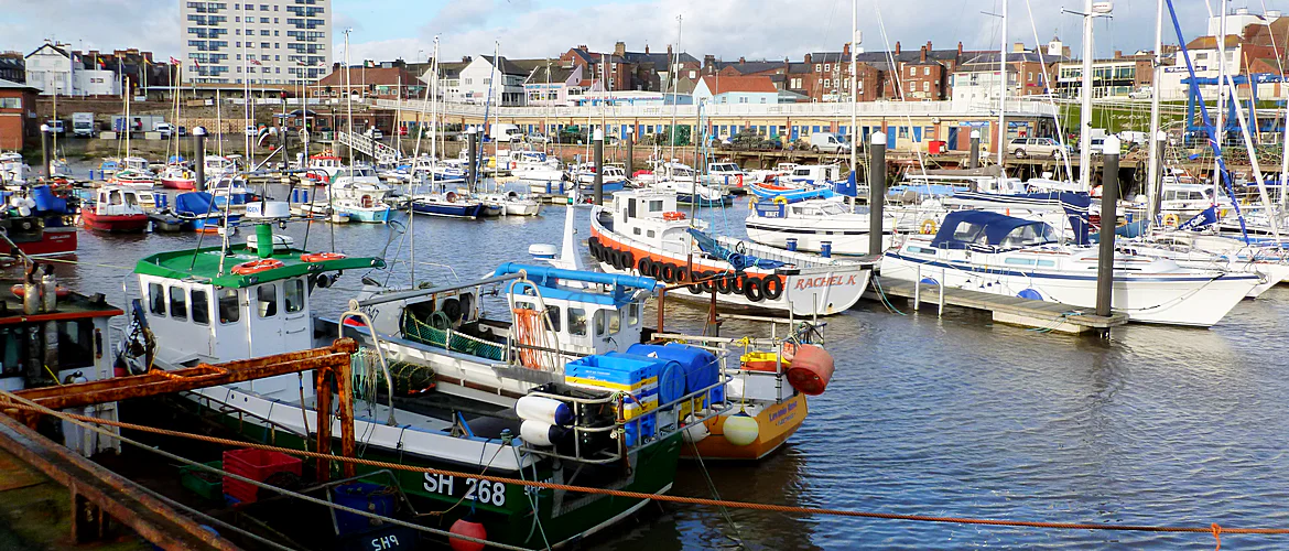 Bridlington Harbour from south beach