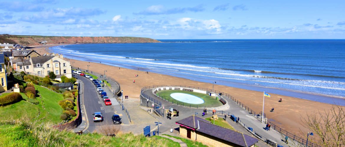Filey beach from the crescent gardens