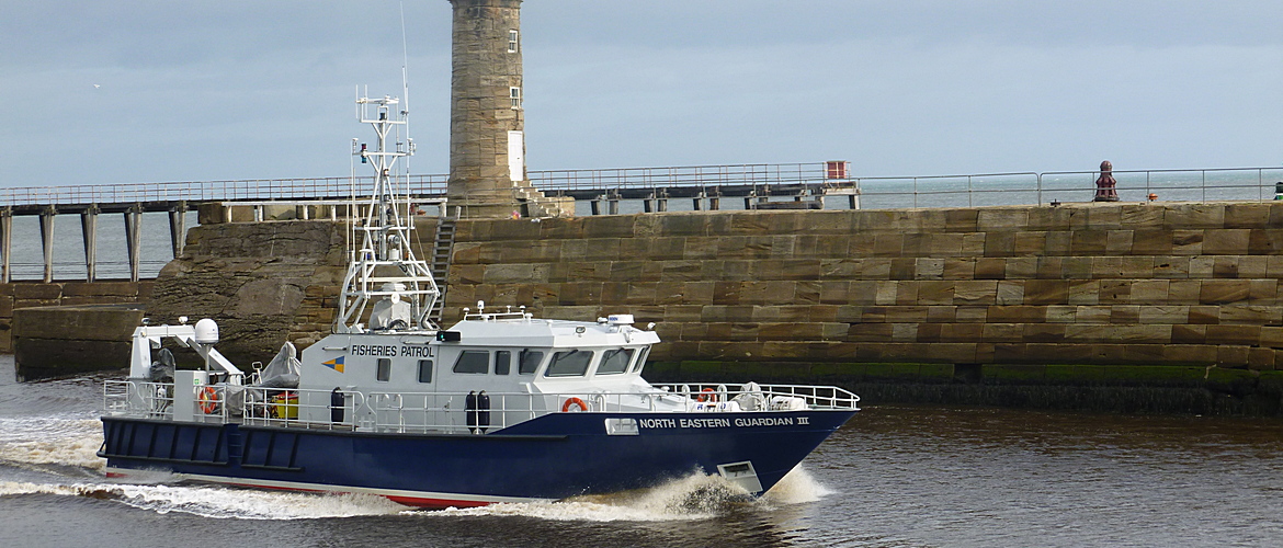 Fisheries patrol vessel enters Whitby harbour