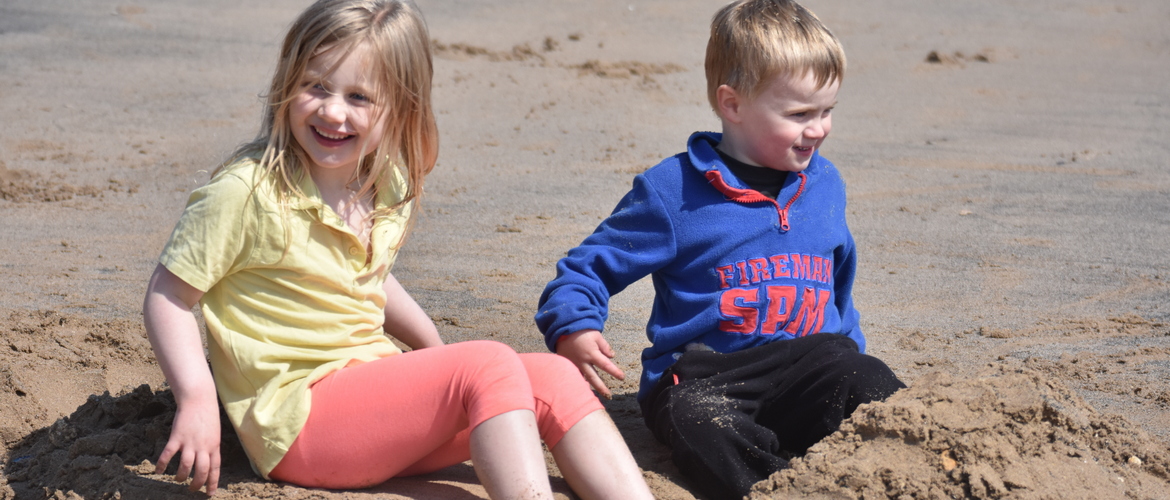Playing in the sand