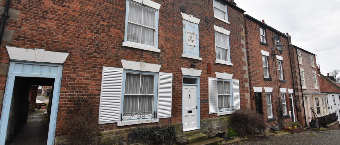 Old Filey still with its cobled street