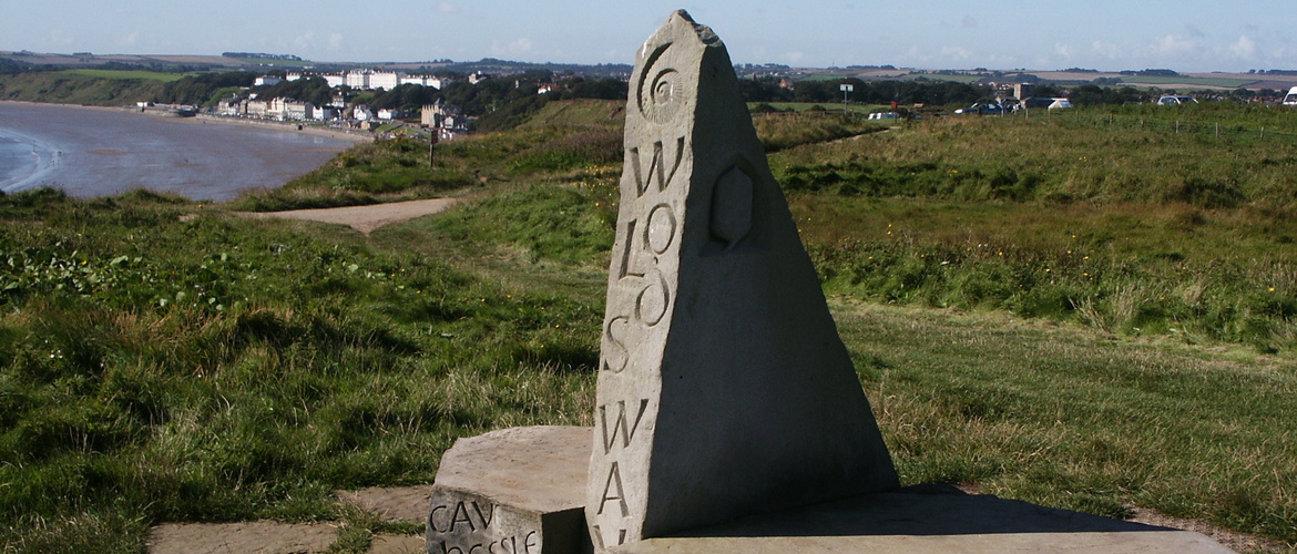 Wolds way and Cleveland Way end marker