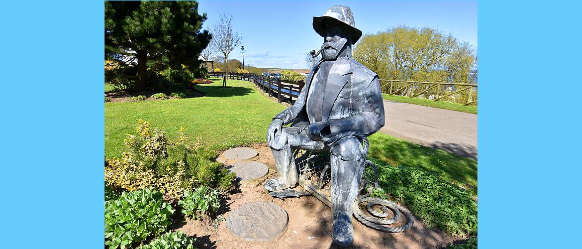 Filey Crescent gardens: The fisherman