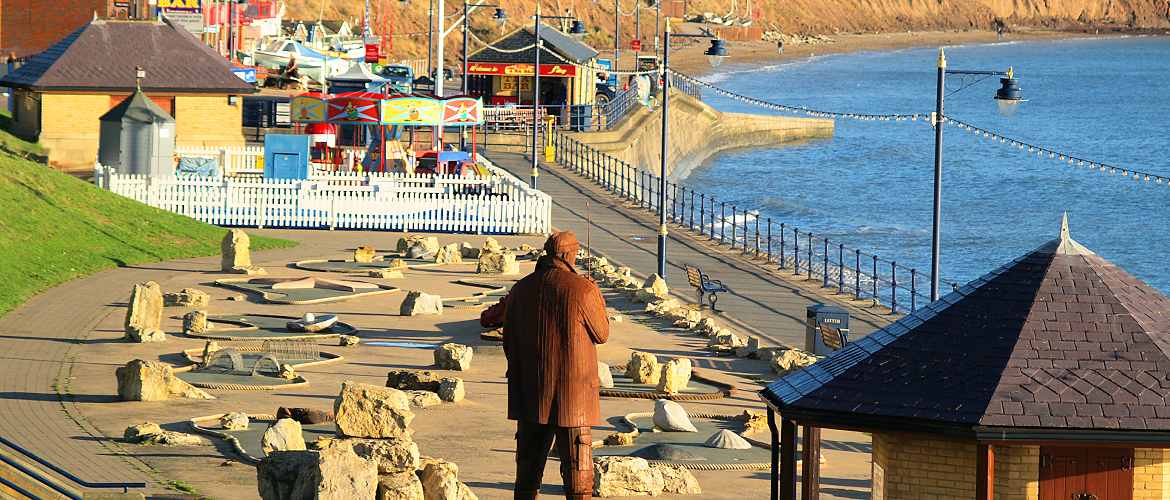 Filey seafront and coble landing